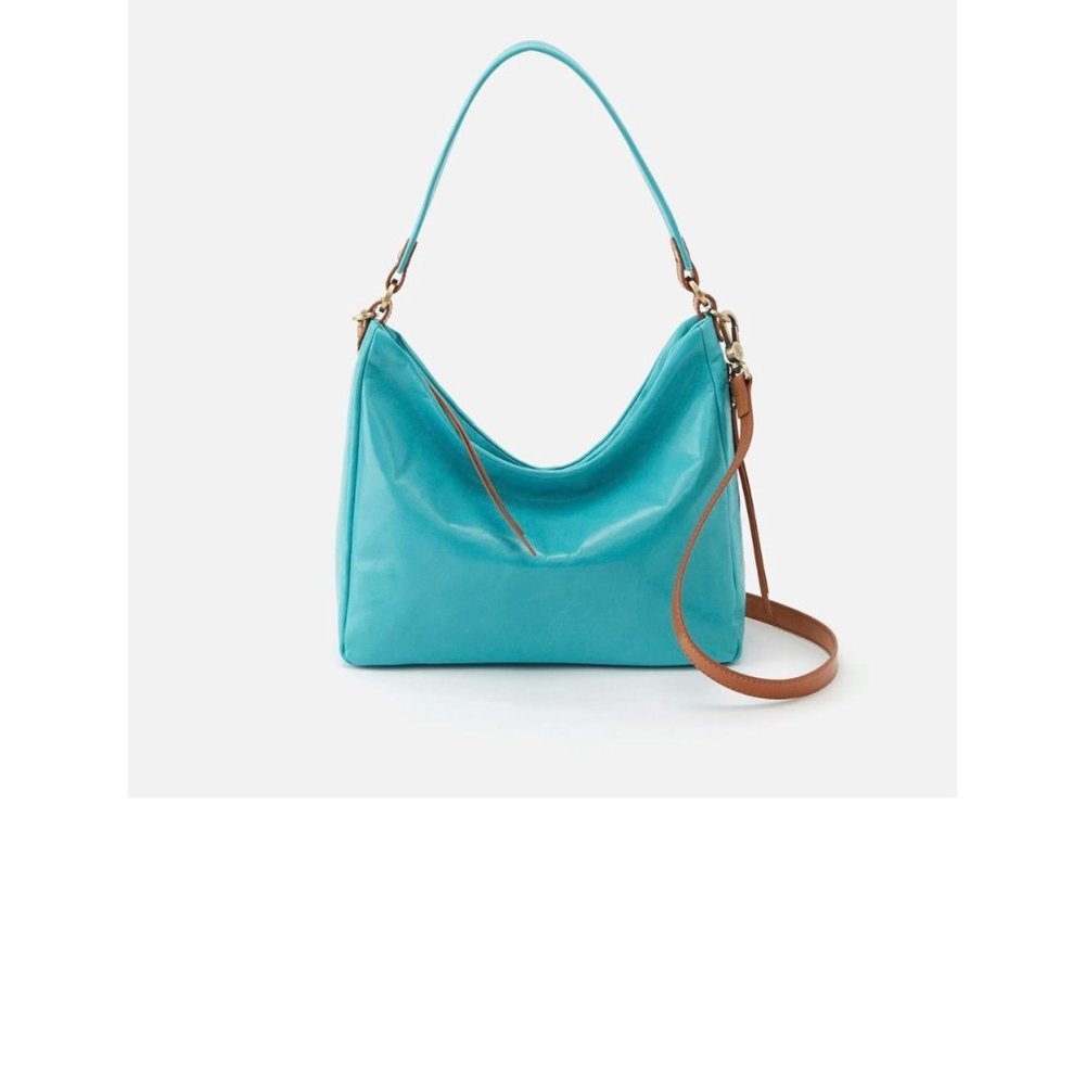 Hobo Delilah  Leather Handbag Aqua